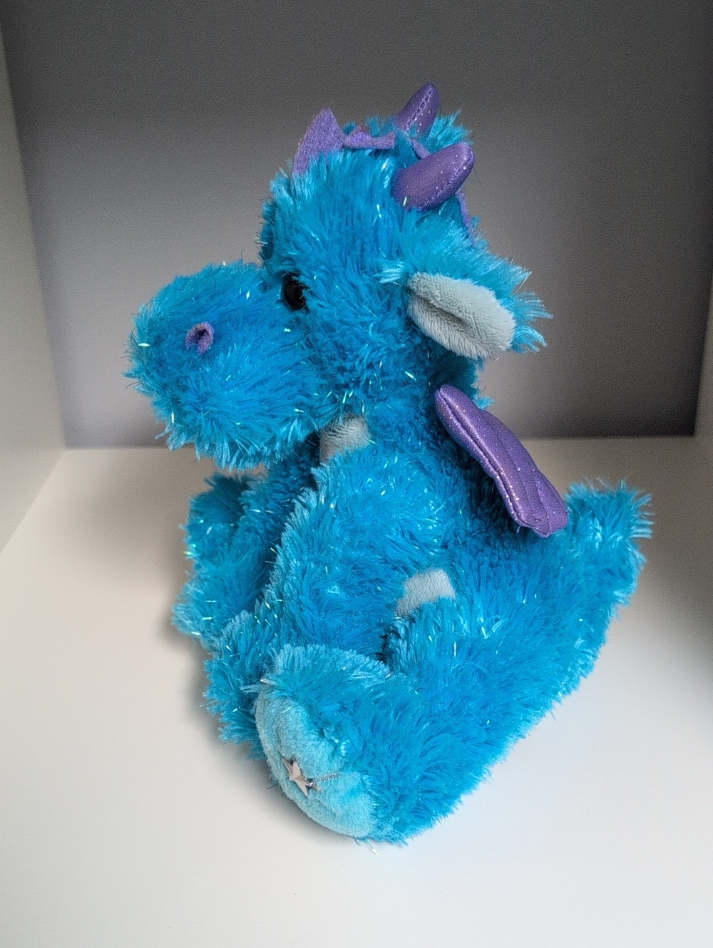 Russ Shining Starts Dragon EUC Vintage Y2K Collectible Plush Blue And Purple - Picture 3 of 7